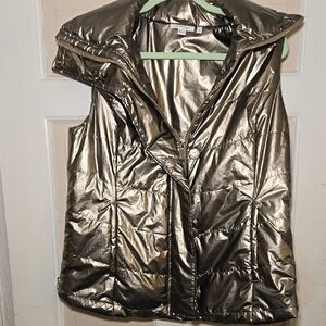 Metallic Gold Puffer Vest